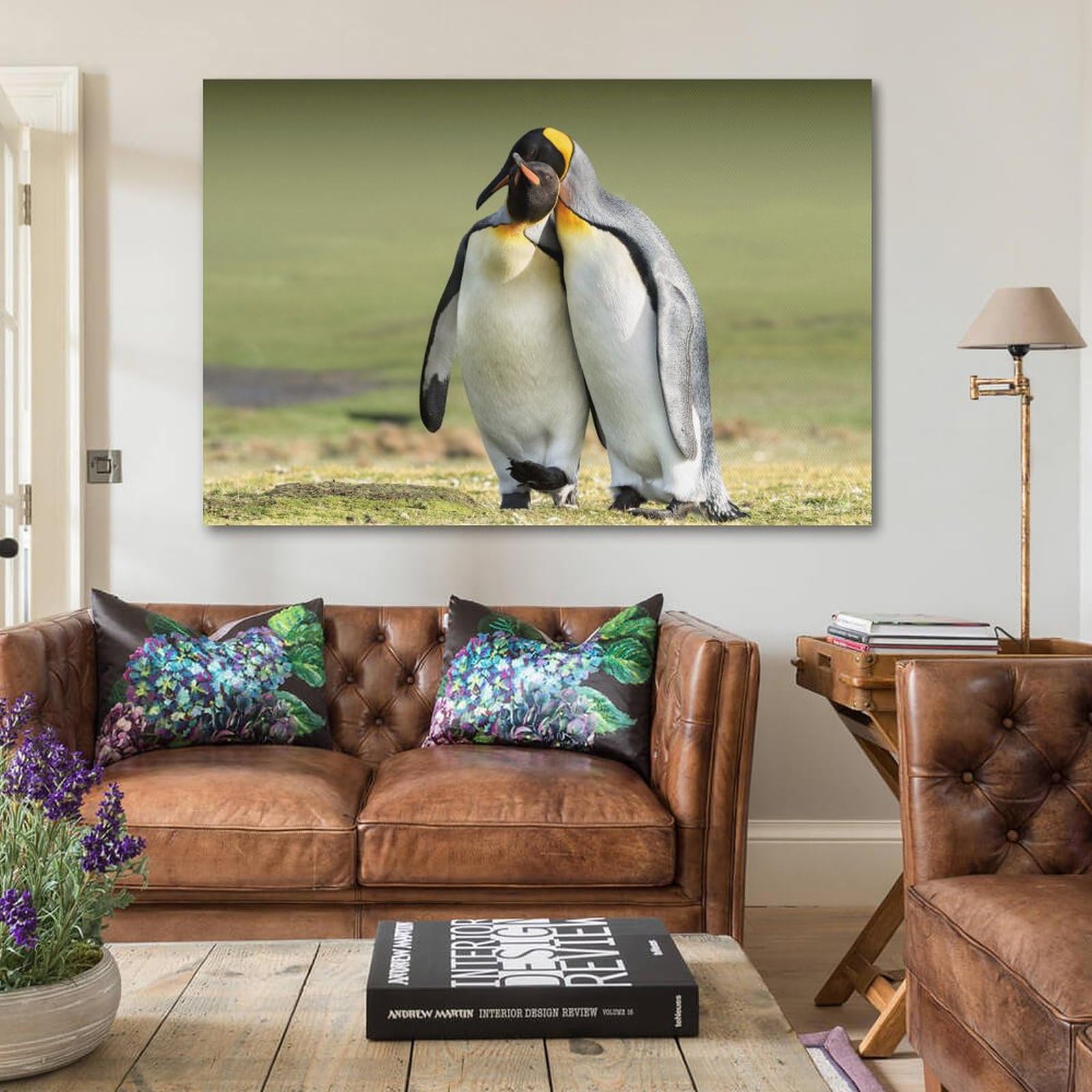 テネシー野郎2 原画penguin art2 HAYZE Animal Poster Two Penguins In Love Decorative Canvas Wall